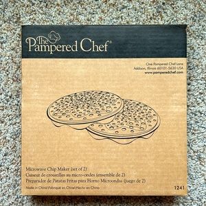 Pampered, chef, microwave, chip maker, new inbox, never used